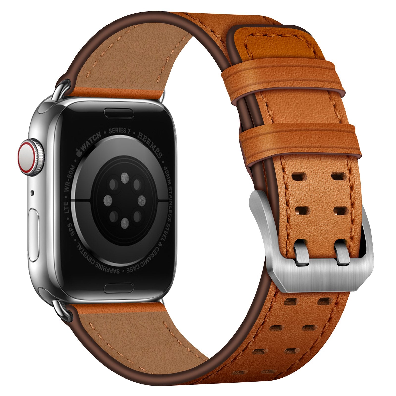 For Apple Watch Ultra 2 49mm Series 9 45mm SE (2023) 44mm Ultra 49mm Series 8 7 45mm Series 6 5 4 SE 44mm SE (2022) 44mm Series 3 2 1 42mm Genuine Leather Watch Band Quick Release Strap Replacement For Apple Watch Ultra 2 49mm Series 9 45mm SE (2023) 44mm Ultra 49mm Series 8 7 45mm Series 6 5 4 SE 44mm SE (2022) 44mm Series 3 2 1 42mm Genuine Leather Watch Band Quick Release Strap Replacement